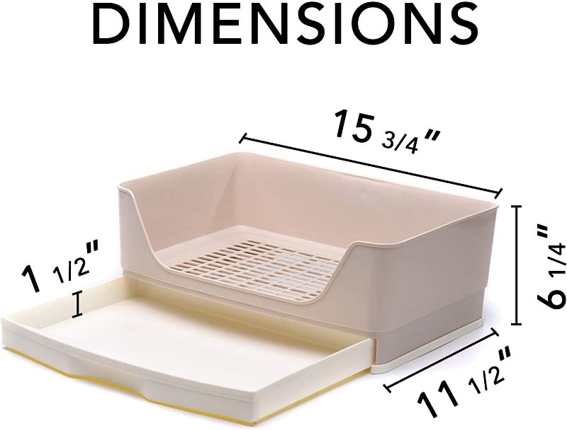 Photo 1 of CALPALMY Rabbit Litter Box Corner Toilet Box and Bigger Pet Pan for Adult Guinea Pigs, Chinchilla, Ferret, Galesaur, Small Animals
PHOTO FOR REFERENCE MAY VARY SLIGHTLY.