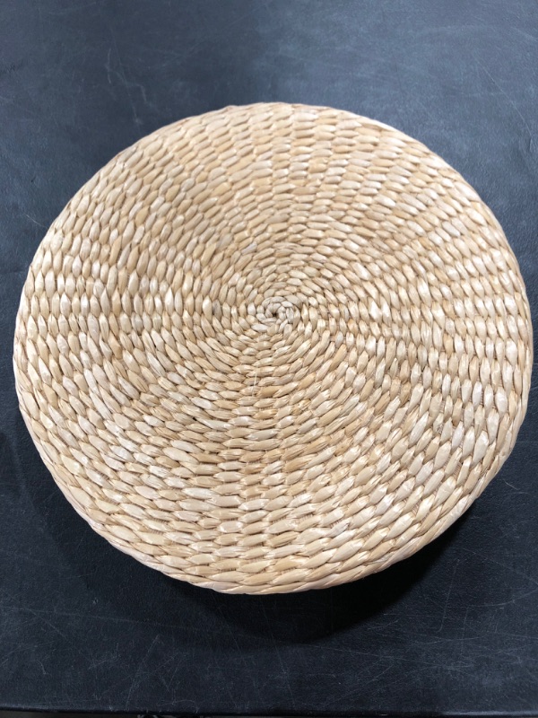 Photo 1 of 15 INCH ROUND WOVEN SEAT CUSHION. PRIOR USE. LOT OF 3.