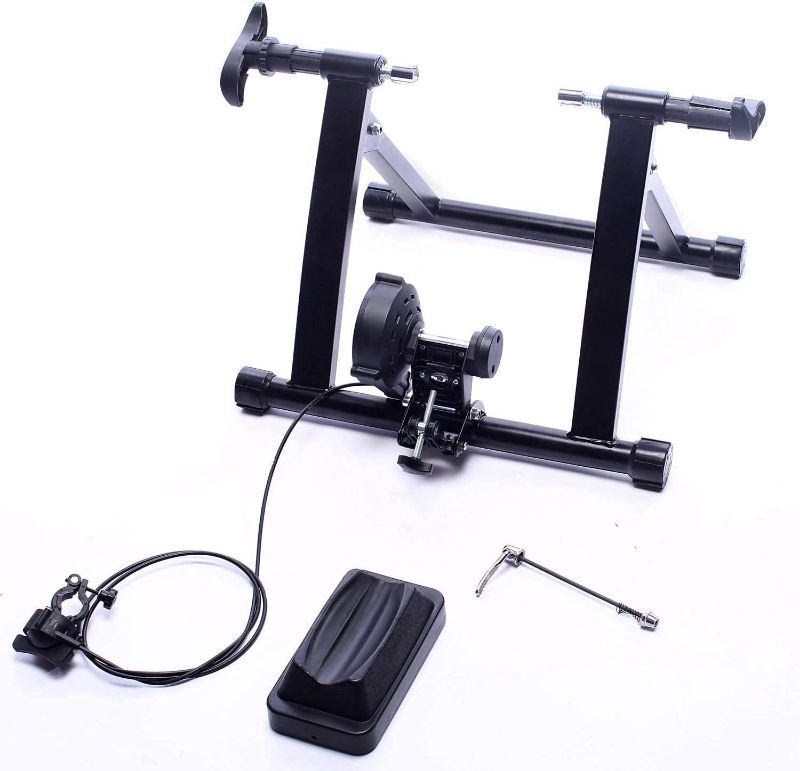 Photo 1 of BalanceFrom Bike Trainer Stand Steel Bicycle Exercise Magnetic Stand with Front Wheel Riser Block
