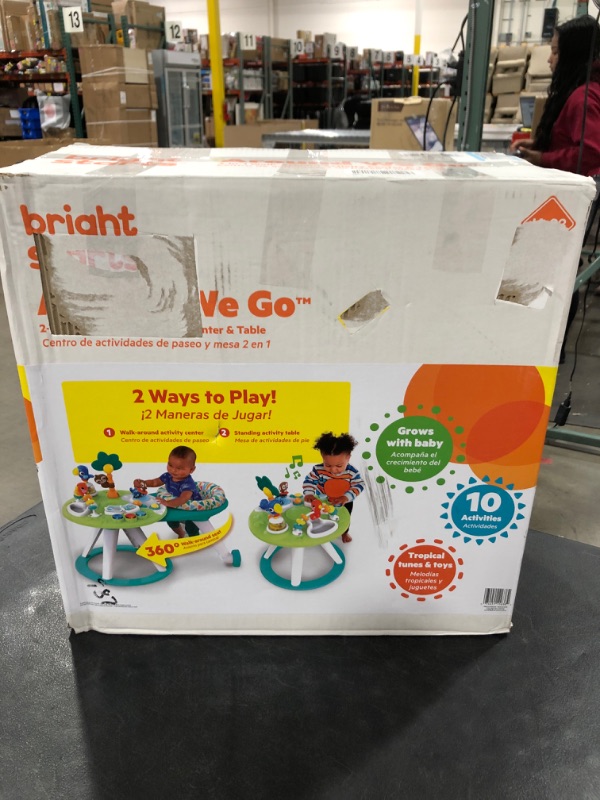 Photo 3 of Bright Starts Around We Go 2-in-1 Walk-Around Baby Activity Center & Table, Tropic Cool, Ages 6 Months+
