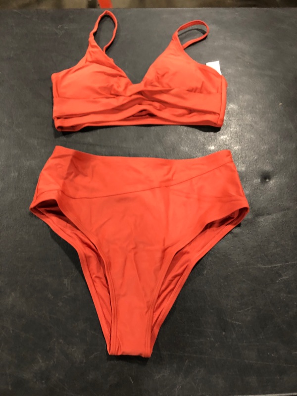 Photo 2 of CUPSHE Marsala Twist High Waisted Bikini (M)
