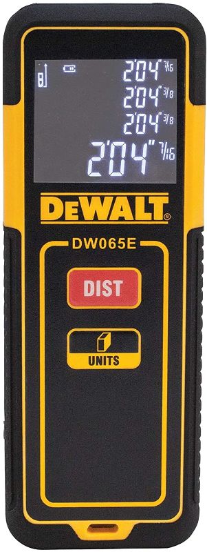 Photo 1 of DEWALT DW065E Lightweight Laser Distance Measurer
