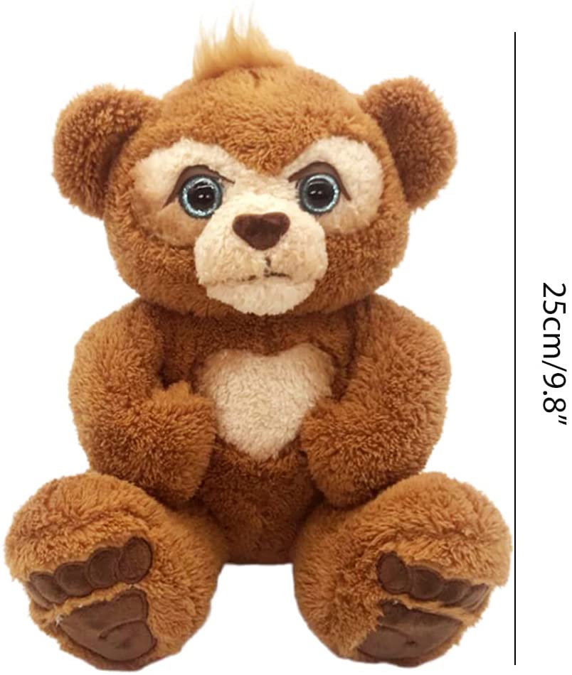 Photo 1 of Cute Bear Plush Toy Electric Bear Lovely Stuffed Interactive Toy Kids Birthday Curious Interactive Bear Plush Toy, Cute Singing Music Bear, Brown, 9.8 Inch
