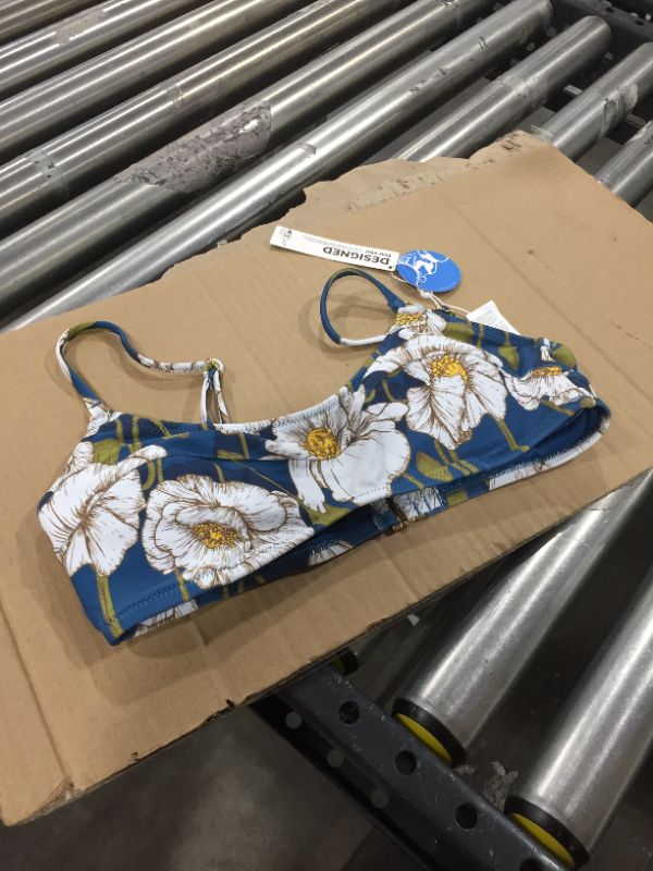 Photo 1 of Medium  Blue Floral Bikini Top 