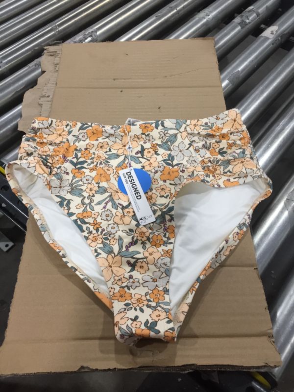 Photo 1 of 0X CUPSHE Peach Floral Bikini Bottoms 