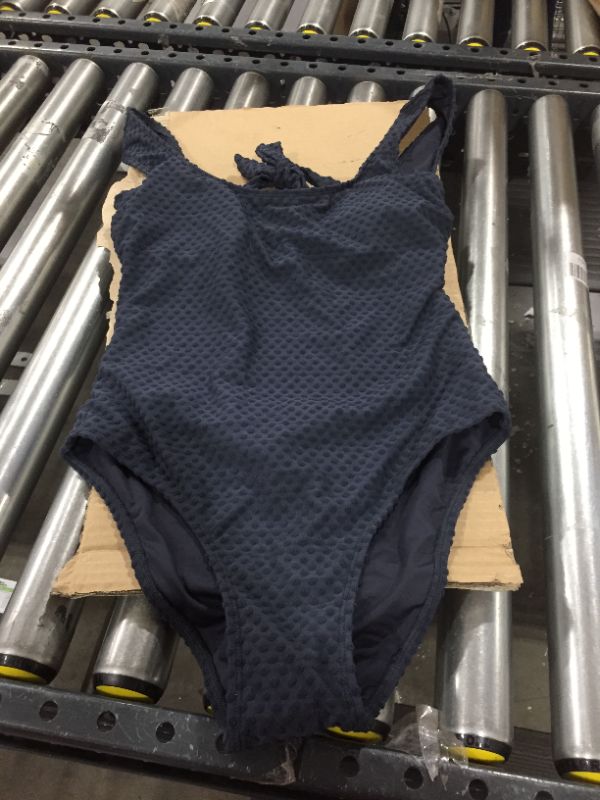 Photo 1 of Medium One Piece Open Back Navy Blue SwimSuit 