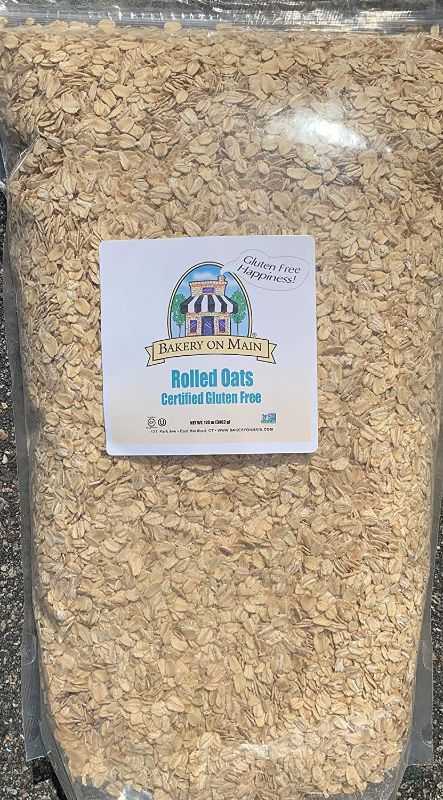 Photo 1 of Bakery on Main, Happy Oats, Rolled Oats, Gluten-Free, Non GMO Project Verified, Kosher, 7.5 Pound Resealable Bag (Pack of 2)
