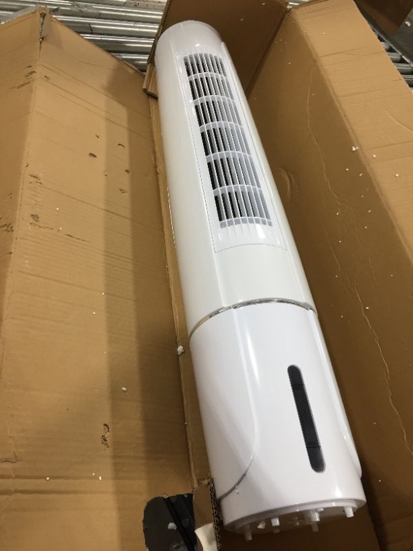 Photo 1 of Evaporative Air Cooler - 40'' Portable Oscillating Fan Tower Fan with Evaporative Cooler & Humidifier, 3-Speed Setting 3-Wind Type Remote Control 70°Oscillating 8 Hour Timer LCD Control Super Quiet
