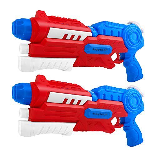 Photo 1 of heytech 2 Pack Super Water Gun Water Blaster 1200CC High Capacity Water Soaker Blaster Squirt Toy Swimming Pool Beach Sand Water Fighting Toy (Red/Blue)
