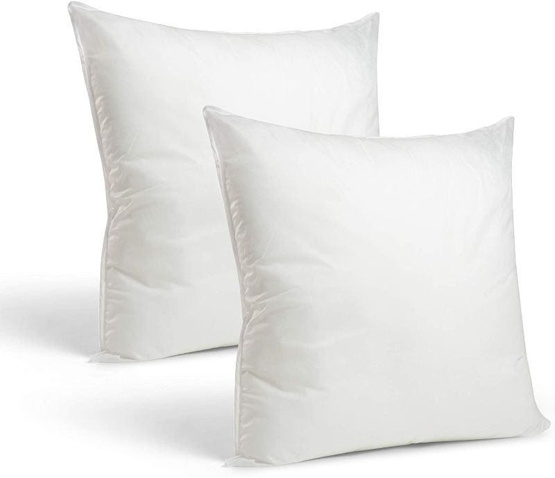 Photo 1 of Foamily Throw Pillows Insert Set of 2-22 x 22 Insert for Decorative Pillow Covers - Made in USA - Bed and Couch Pillows
