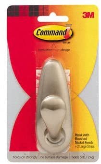 Photo 1 of Command Strips FC13-BN Large Brushed Nickel Command™ Classic Metal Hook

