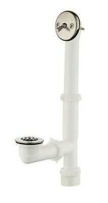 Photo 1 of 4 Pack Trip Lever 1-1/2 in. White Poly Pipe Bath Waste and Overflow Drain Nickle See original listing
