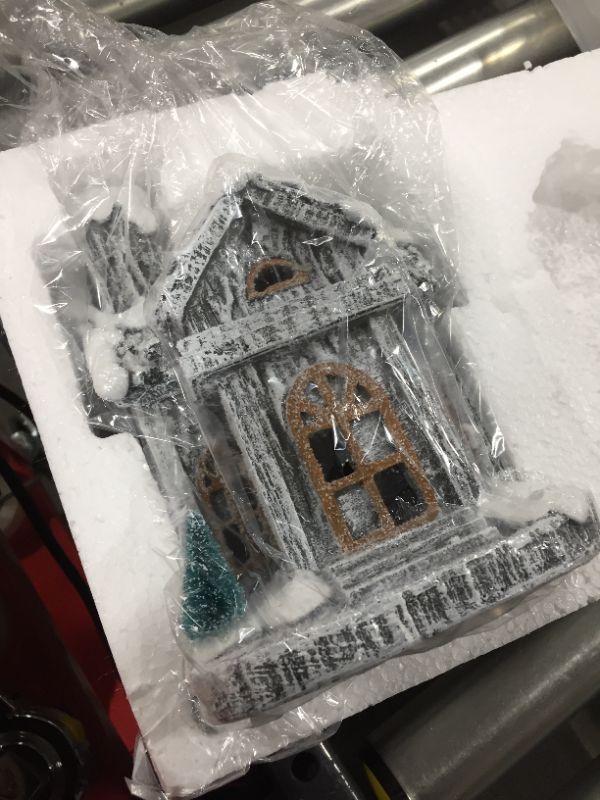 Photo 1 of 8"H x 6"L snowy house decoration 