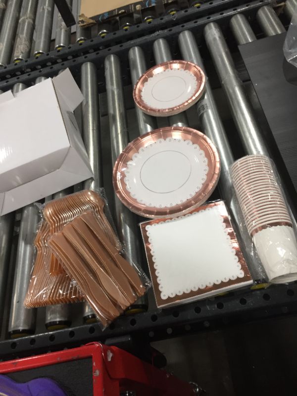 Photo 1 of 25 guest party pack, rose gold themed