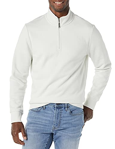 Photo 1 of Amazon Essentials Men's Long-Sleeve Quarter-Zip Fleece Sweatshirt, Light Grey, X-Large
