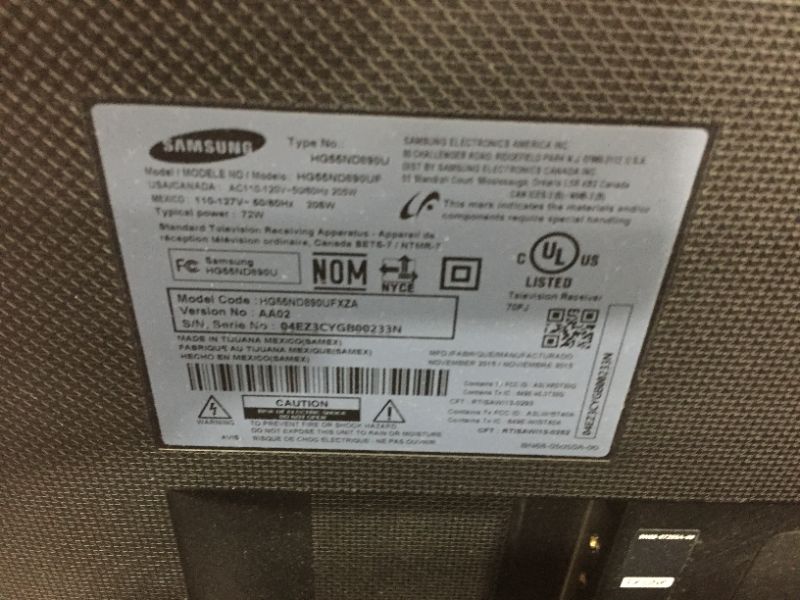 Photo 4 of SAMSUNG 55IN 2015 MODEL HG55ND890UF