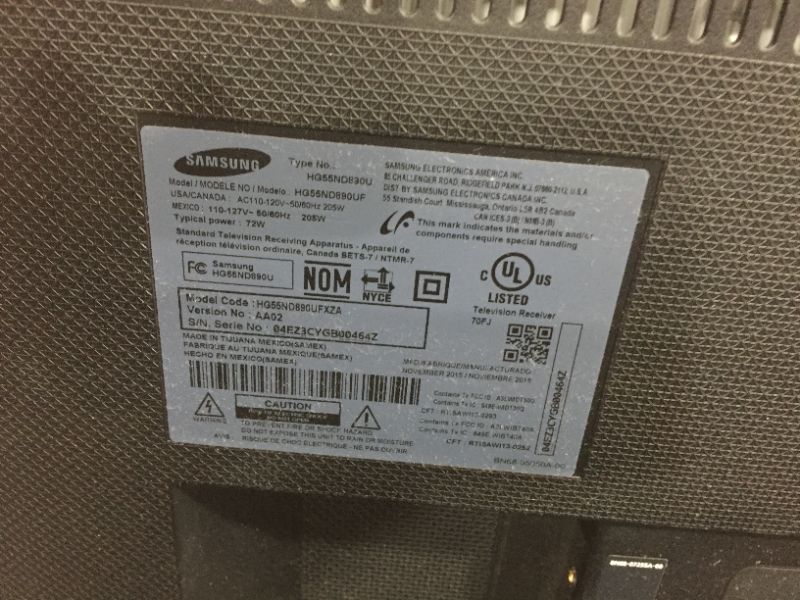 Photo 4 of SAMSUNG 55IN 2015 MODEL HG55ND890UF