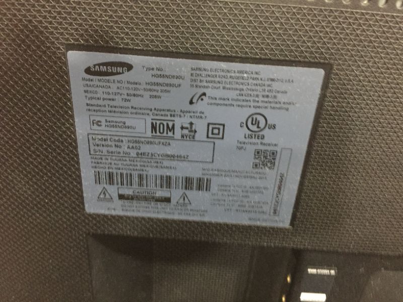 Photo 4 of SAMSUNG 55IN 2015 MODEL HG55ND890UF