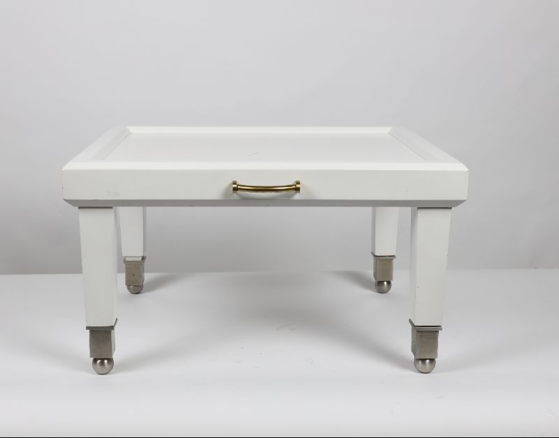 Photo 1 of SMALL WHITE COFFEE TABLE 26L X 22W X 15H INCHES