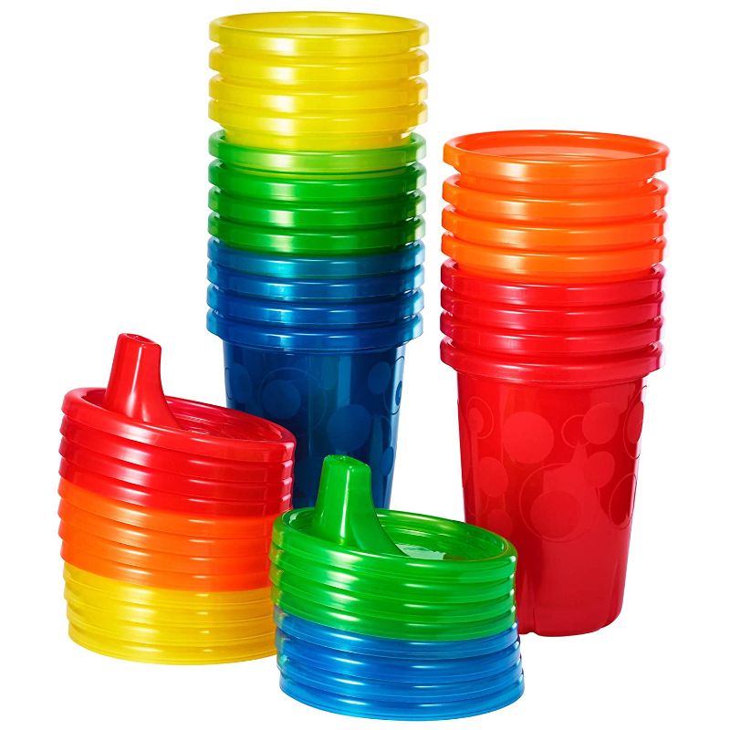 Photo 1 of The First Years Take & Toss Spill Proof Sippy Cups Value Pack, Rainbow, 20-Pieces
