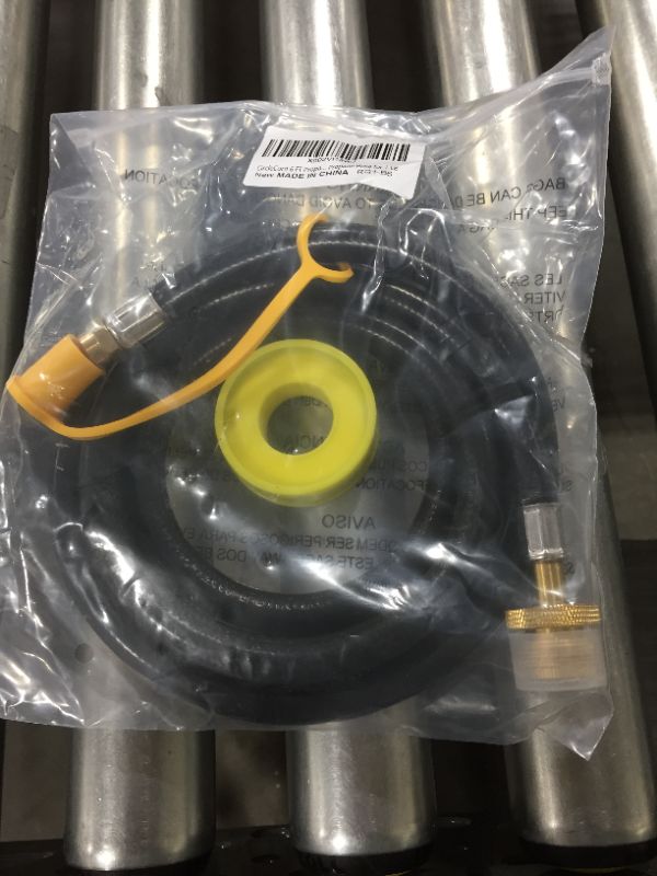 Photo 2 of CircleCord 6 Feet Quick Connect Propane Hose for RV to Grill, 1/4 Inch RV Propane Quick Connect Hose for 1 lb Portable Appliance to RV 1/4 Inch Female Quick Disconnect