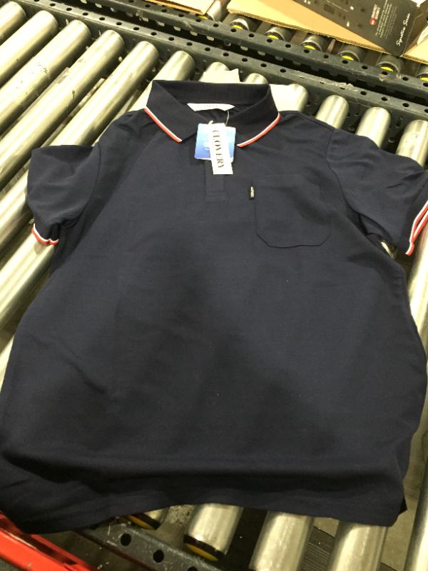 Photo 1 of clovery navy blue polo, size XL