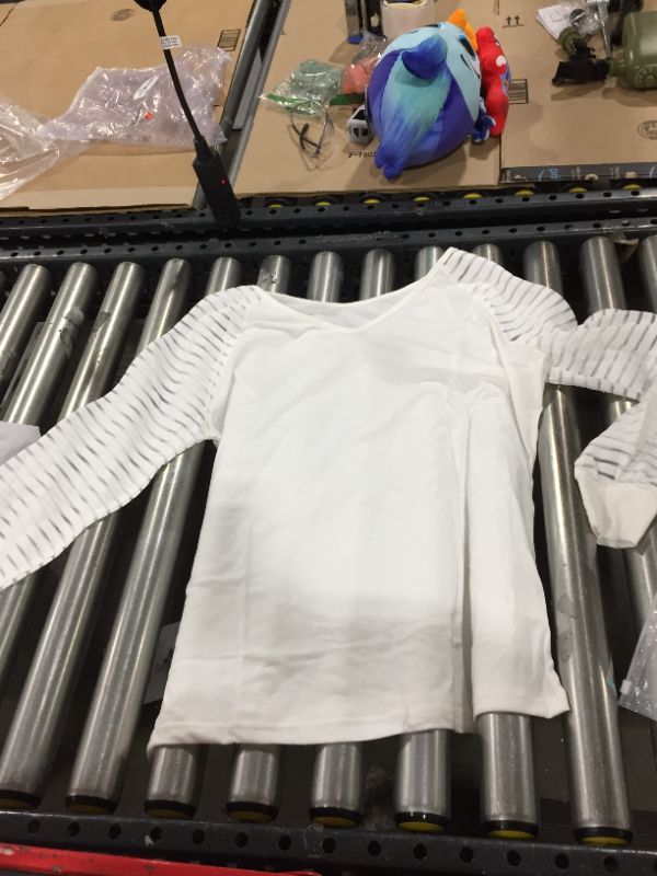 Photo 1 of Size Large, white semi sheer shirt 