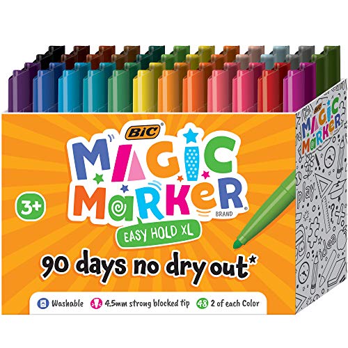 Photo 1 of BIC Easy Hold XL Magic Marker, Assorted Colors, 48-Count
