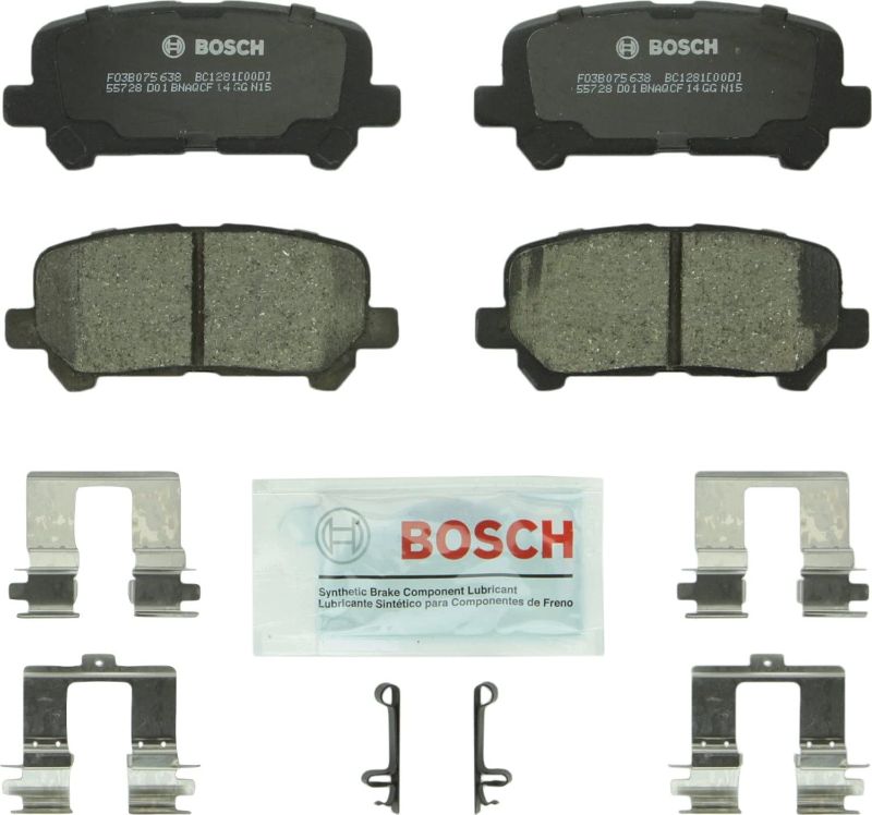 Photo 1 of Bosch BC1281 QuietCast Premium Ceramic Disc Brake Pad Set For: Acura MDX, ZDX; Honda Odyssey, Pilot, Rear
