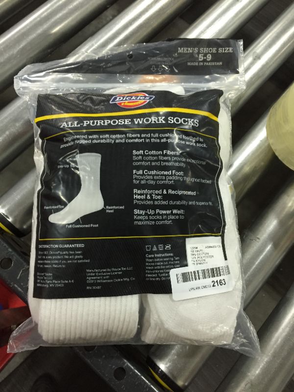 Photo 2 of Dickies Men's Work Crew Socks, 12 Pack, SIZE 5-9
