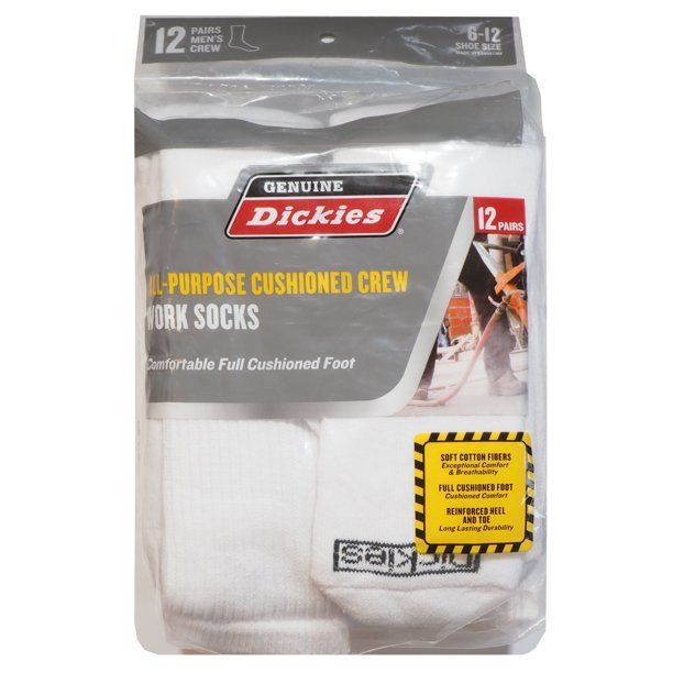 Photo 1 of Dickies Men's Work Crew Socks, 12 Pack, SIZE 5-9
