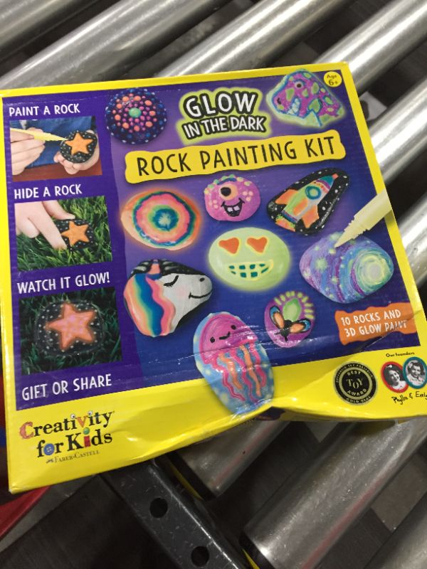 Photo 2 of Creativity for Kids Glow in the Dark Rock Painting Kit - Child Craft Project for Boys and Girls
