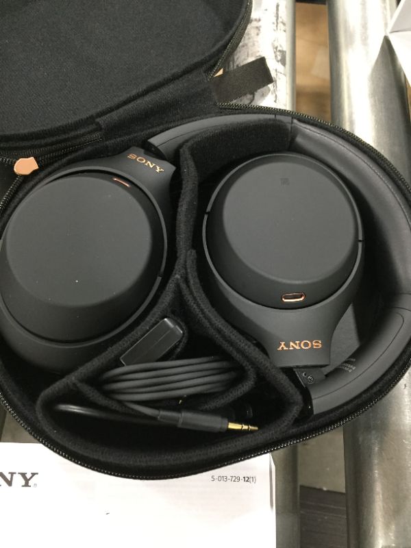 Photo 2 of Sony WH-1000XM4 Wireless Industry Leading Noise Canceling Overhead Headphones with Mic for Phone-Call and Alexa Voice Control, Black
