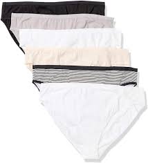 Photo 1 of Amazon Essentials Women's Plus Size Hi-Cut Cotton Stretch Bikini Brief Underwear, Pack of 6
