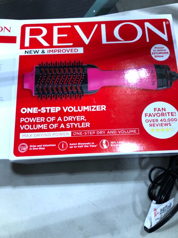 Photo 2 of REVLON One-Step Hair Dryer and Volumizer Hot Air Brush, Pink
