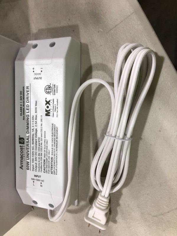 Photo 2 of Armacost Lighting 840600 60 watt Dimmable Driver for LED Lighting, with Removable AC Cord, White
