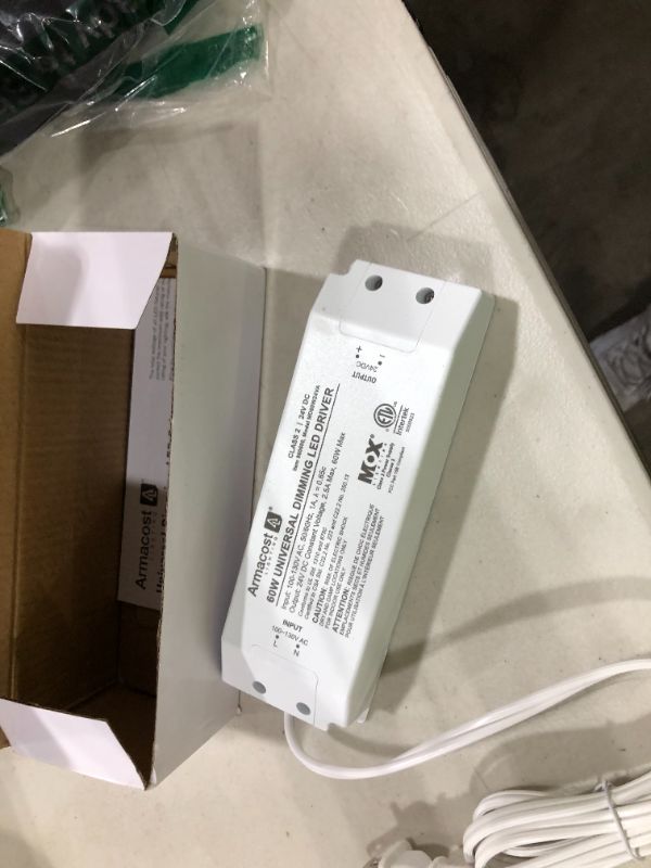 Photo 3 of Armacost Lighting 840600 60 watt Dimmable Driver for LED Lighting, with Removable AC Cord, White
