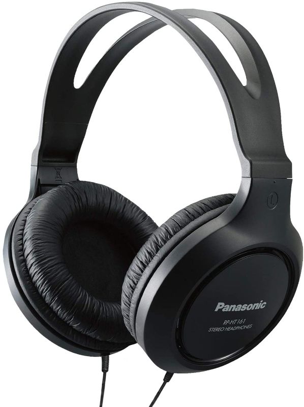 Photo 1 of Panasonic Full-Sized, Lightweight Long-Cord Headphones – RP-HT161-K (Black)
