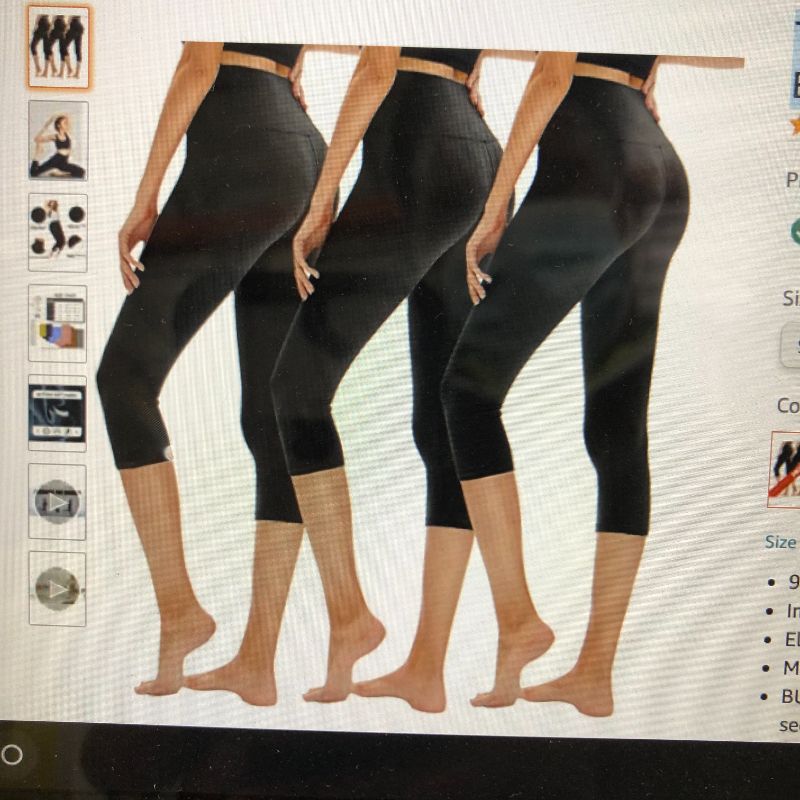 Photo 1 of TNNZEET 3 Pack High Waisted Capri Leggings for Women - Buttery Soft Workout Running Yoga Pants
size SM/M