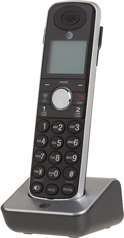 Photo 1 of AT&T TL86009 Accessory Cordless Handset, Black/Silver | Requires an AT&T TL86109 Expandable Phone System to Operate
