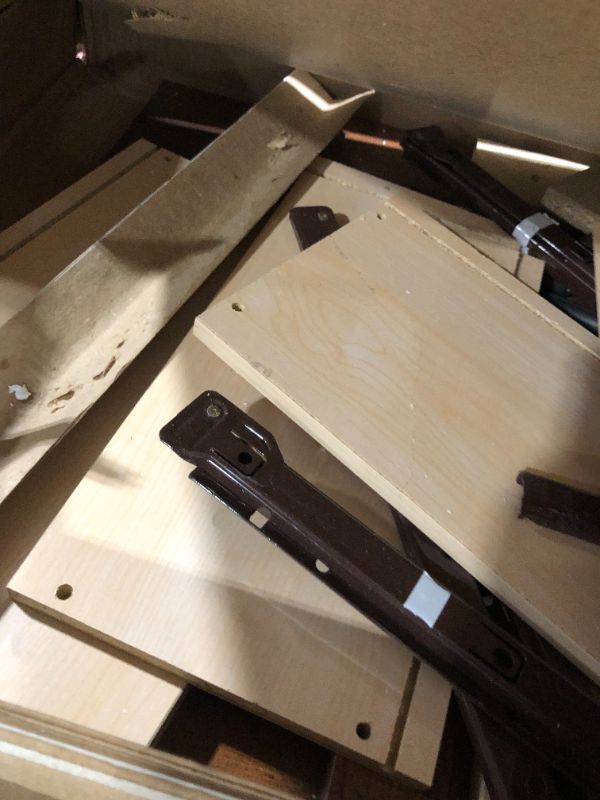 Photo 1 of Sauder Carson Forge Engineered Wood Computer Desk in Washington Cherry

