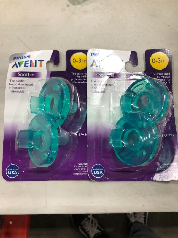 Photo 2 of Philips Avent SCF190/01 Soothie 0-3mth Green/Green, 4 Count
