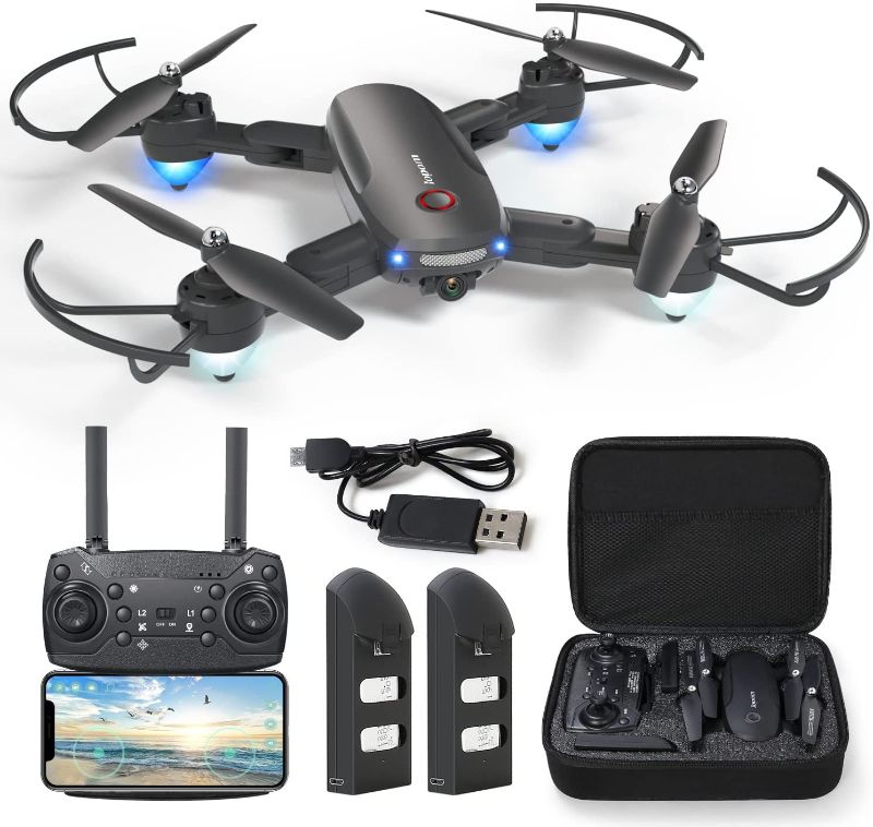 Photo 1 of GPS Drone with 4K Camera for Adults Beginner, Dual Camera 5G WiFi FPV Live Video Quadcopter Auto Return Follow Me Foldable Drone 40mins Flight Time Headless?2 Batteries?

