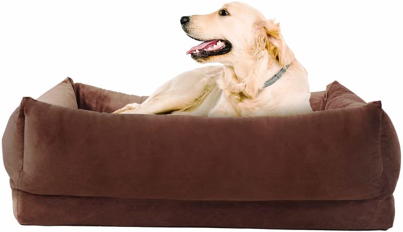 Photo 1 of Beamlike 2 in 1 Waterproof Orthopedic Memory Foam Dog Sofa Bed, Medium/Large Dog Beds with Washable Removable Cover
