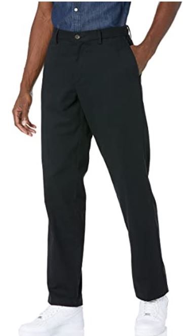 Photo 1 of Amazon Essentials Men's Classic-fit Wrinkle-Resistant Flat-Front Chino Pant size : 38Wx32L