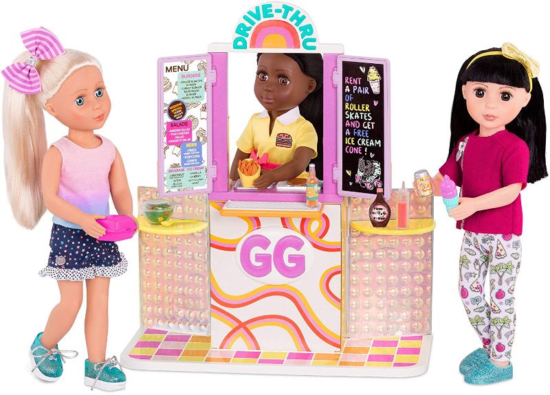 Photo 1 of Glitter Girls Dolls by Battat – GG Drive-Thru Window Set – Deluxe Play Food & Pretend Restaurant Playset for 14-inch Dolls – Toys, Clothes, and Accessories for Kids Ages 3 and Up