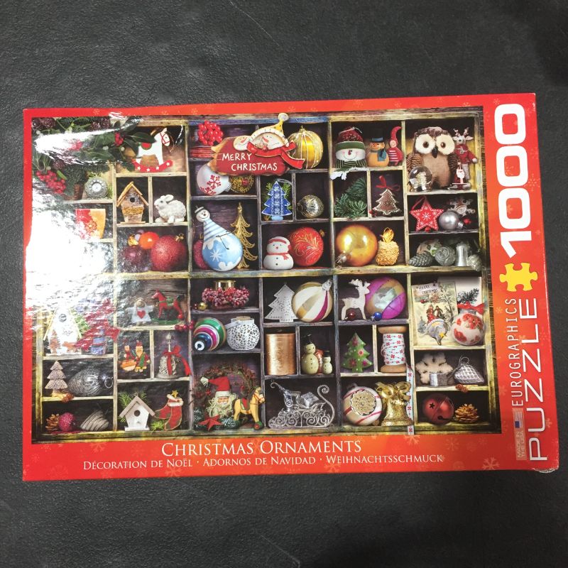 Photo 3 of EuroGraphics Christmas Ornaments Puzzle (1000 Piece) 