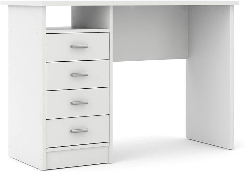 Photo 1 of Tvilum Desk with 4 Drawers, White