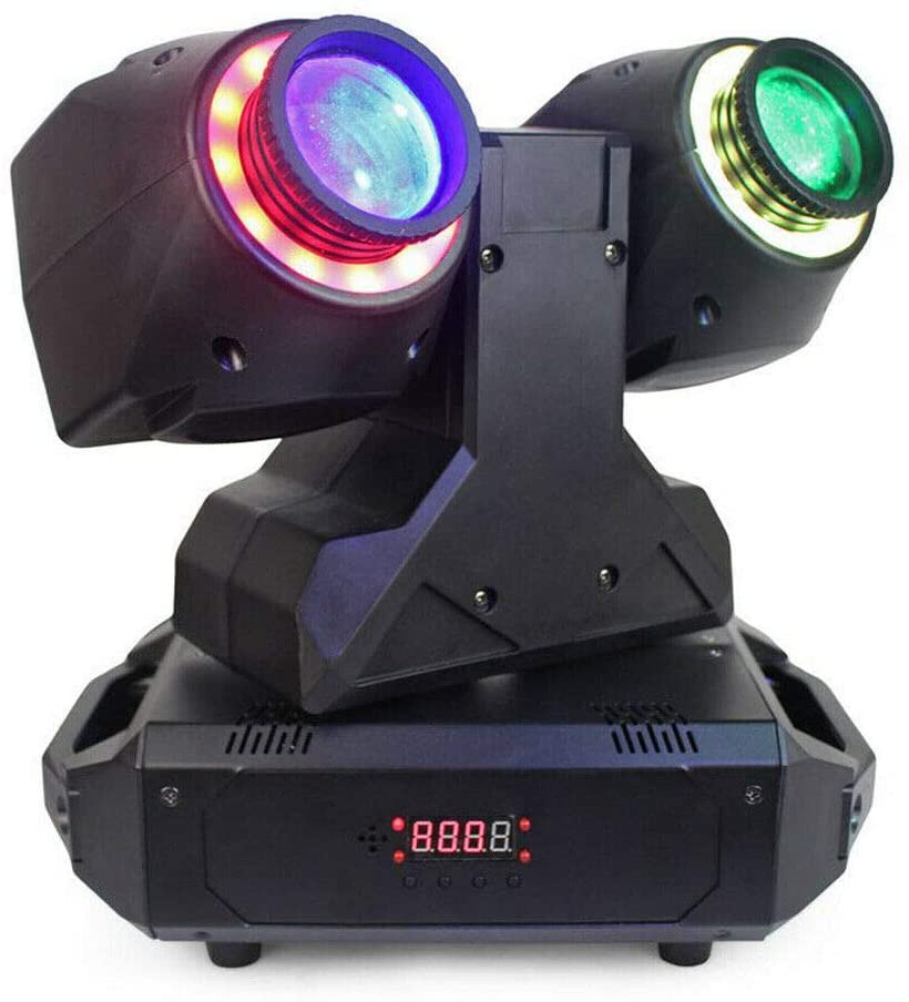 Photo 1 of Eapmic 120W LED Moving Head Beam Lights, 4 in 1 RGBW Dual Head Moving Head Stage Lights DMX Control Automated Pan & Tilt Spotlight for Disco KTV Club Party Stage Shows