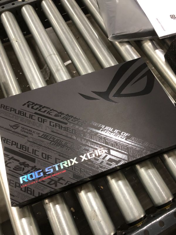 Photo 1 of ASUS ROG Strix 15.6” 1080P Portable Gaming Monitor (XG16AHPE) - Full HD, 144Hz, IPS, G-SYNC Compatible, Built-in Battery, Kickstand, USB-C Power Delivery, Micro HDMI, for Laptop, PC, Phone, Console
